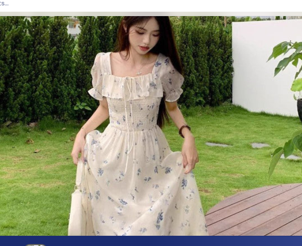 New High-end Chiffon First-love Dress For Seaside Vacations