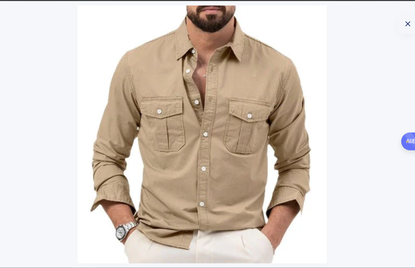 Mens Casual Long-sleeve Shirt Top